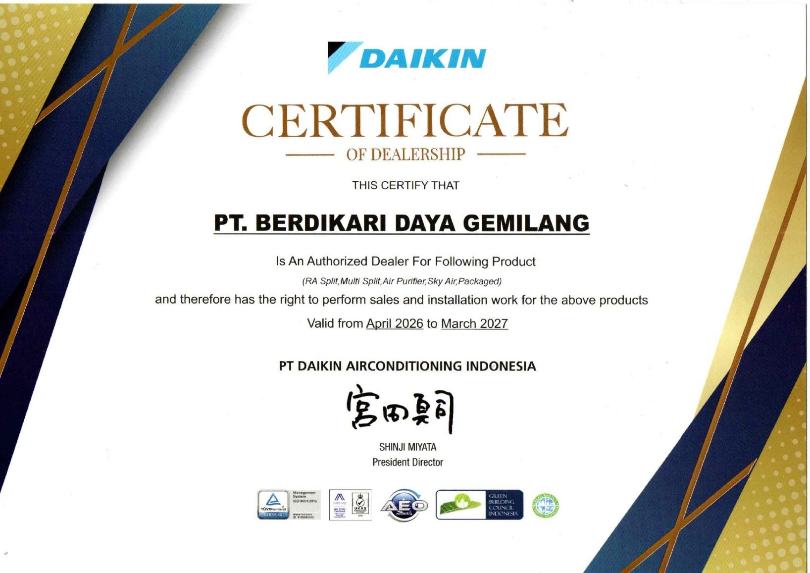 Daikin Authorized Dealer