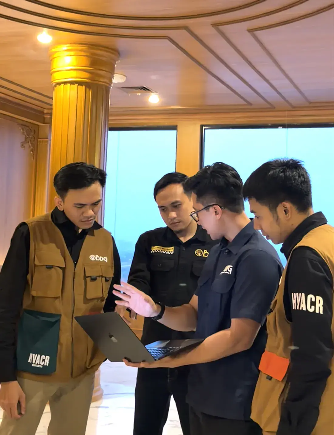 Tim BDG berkoordinasi dalam pelaksanaan proyek HVAC